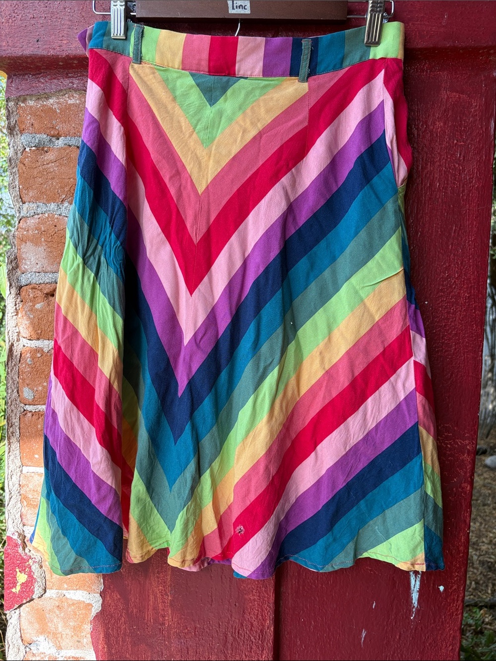 Modcloth Multicolor Chevron A-Line Skirt - Picture 6 of 10